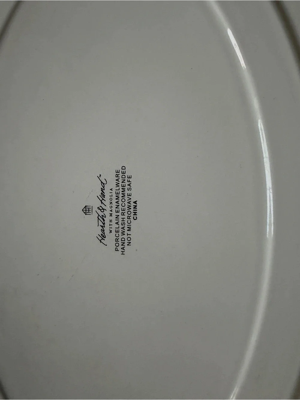 Hearth and hand Cooking Elements White Oval tray Red Handles